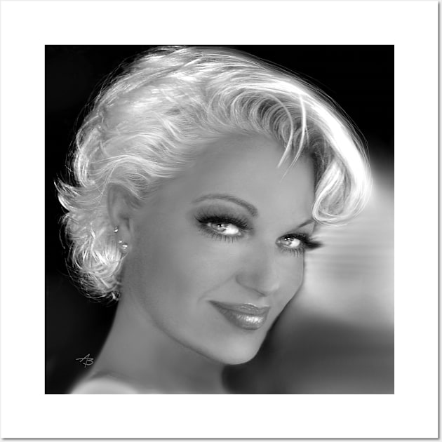 Blue Eyes Blond 2 bw Wall Art by Angie Braun